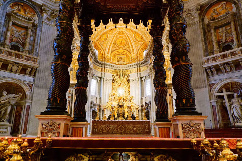The interior of St. Peter’s Basilica